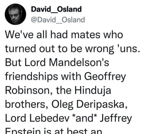 Peter Mandelson Tells Journalist to “F*** Off” When Asked About His Relationship With Jeffrey Epstein