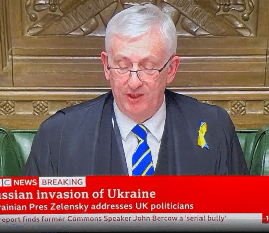 Lindsay Hoyle is certainly pleased to see President Zelenskyy