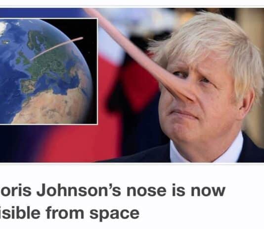 Boris Johnson’s press release mixed up. Herewith the real one