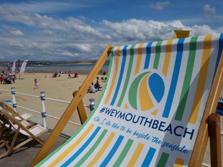 Giant deckchair unveiled on Weymouth seafront
