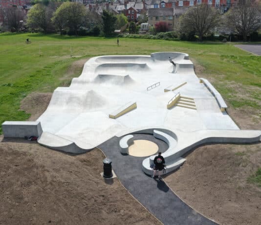 The Marsh skatepark and parkour area is… open!