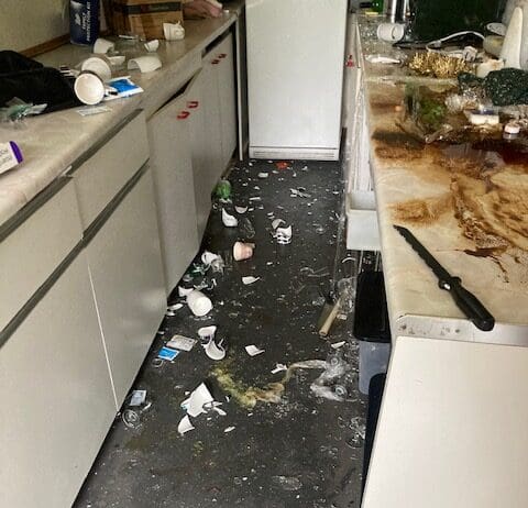 Extensive criminal damage following burglary near Sherborne