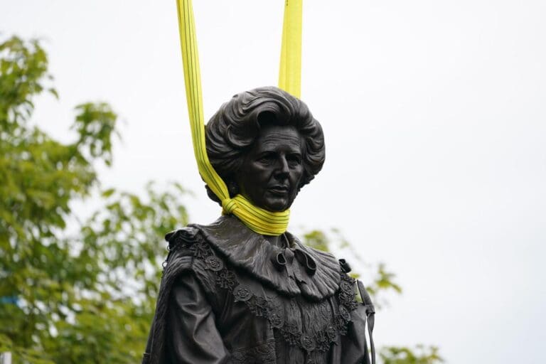 Eggs thrown at Thatcher statue as discerning public reflect their disgust