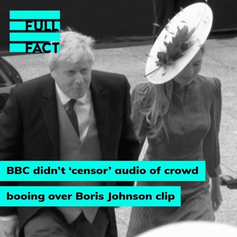 Pro government bot claims that BBC interfered with noise levels of booing of Boris Johnson disproved