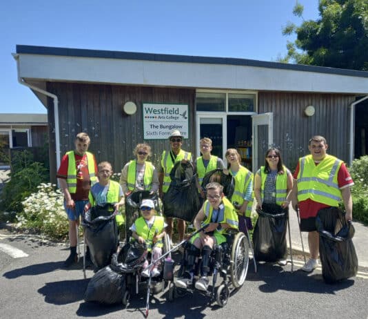 Students supported by Weymouth Town Council to carry out community litter picks