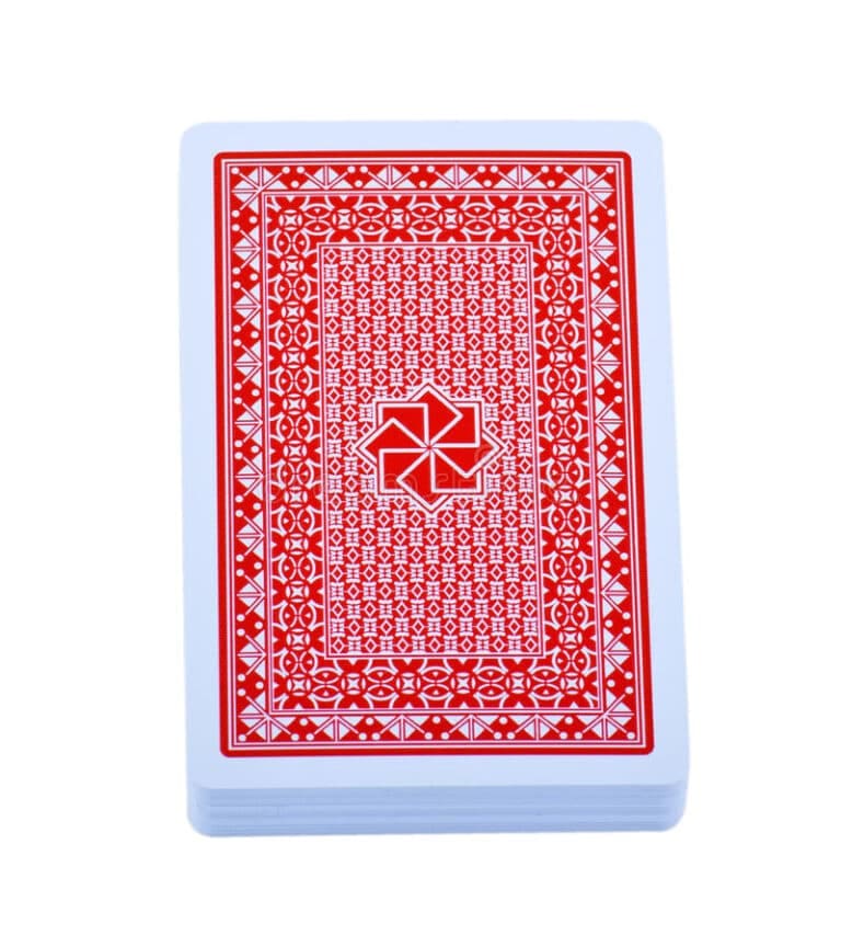 Can you see the 8 in the middle of the 8 of diamonds?