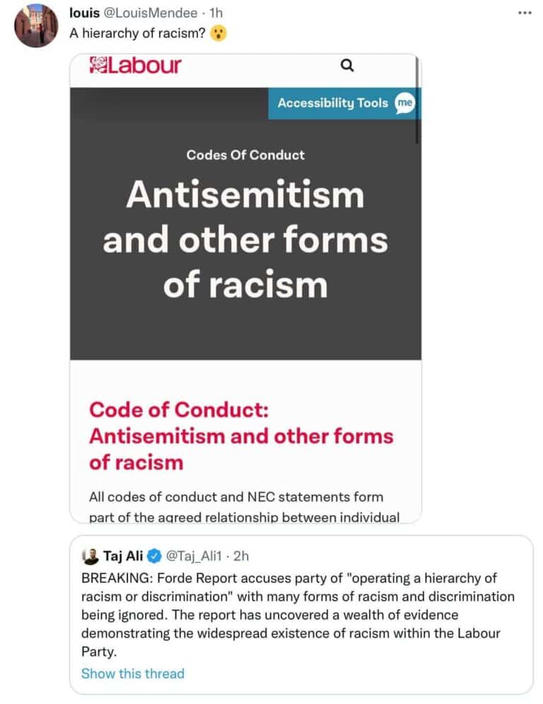 Forde Report reveals a right wing racist and sexist cesspit in denial at the heart of Labour party