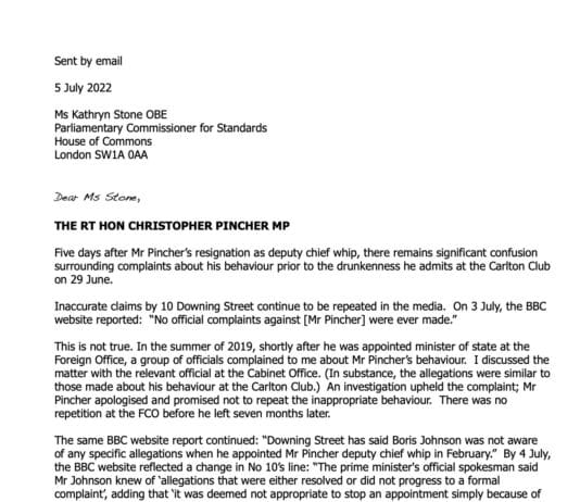 The letter that blows the Tory lie machine out of the sky and the call for civil servants to quit his government