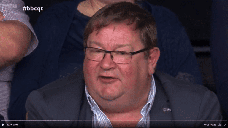 Tory activist inadvertently condemns his party and is then outed by panel