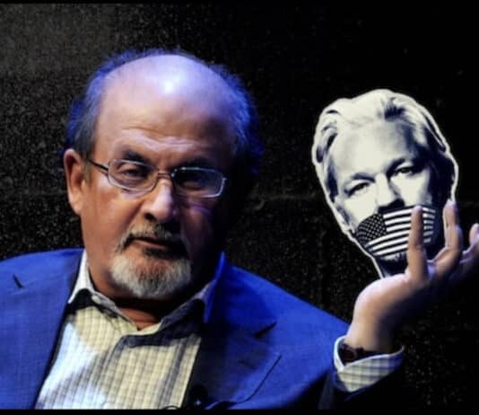 Those who expressed outrage at attack on Salman Rushdie are complicit in the imprisonment of Julian Assange