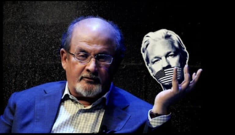 Those who expressed outrage at attack on Salman Rushdie are complicit in the imprisonment of Julian Assange