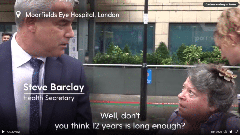This is why the Tories are scared of the public as Health Secretary told truth about NHS
