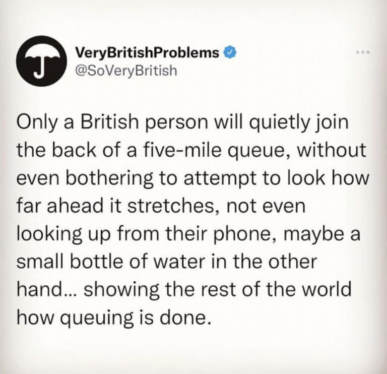 A Very British Queue