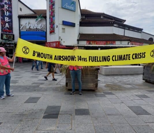 Don’t Look Up: XR Ground Crew call out Bournemouth Air Show greenwash