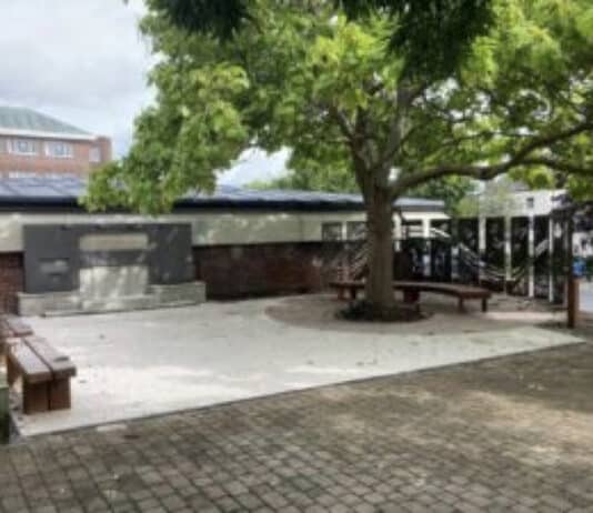 Memorial Corner at County Hall in Dorchester completed