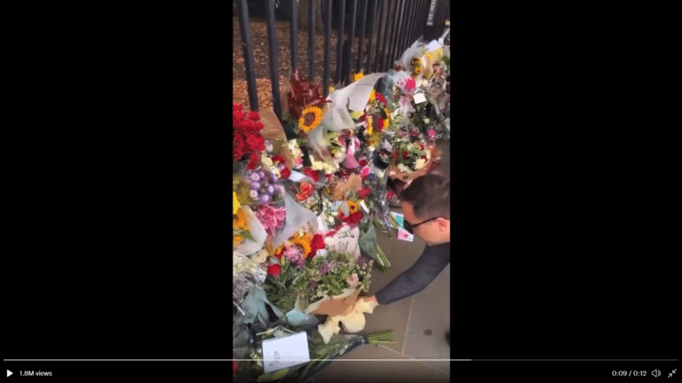 Shocking video of Dan Wootton stealing flowers from outside Buckingham Palace