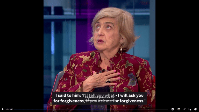Jewish holocaust survivor says it is about time God asked her for forgiveness
