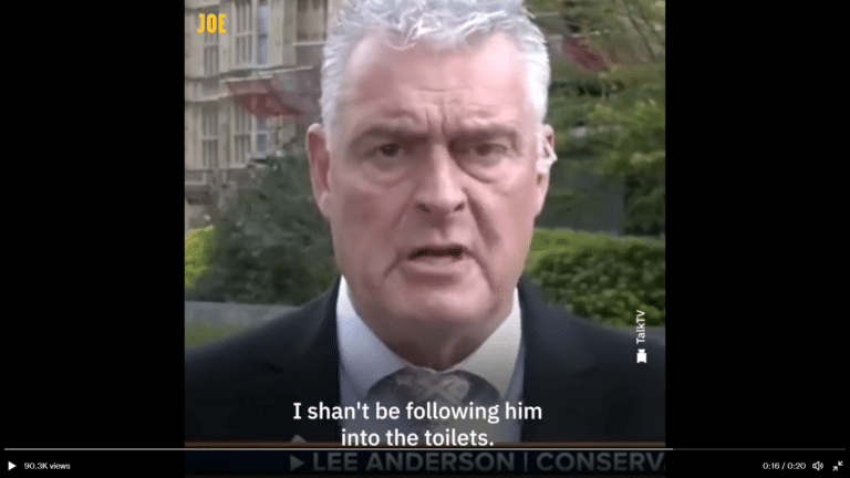Tory MP Lee Anderson reveals what a homophobic and transphobic **** he really is