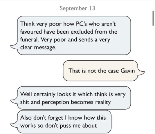 Reading out Gavin Williamson’s texts brings tears to the eyes