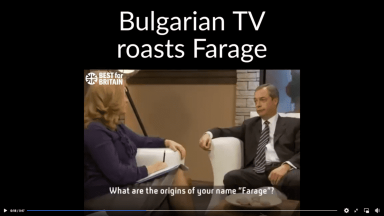 When Nigel Farage went on Bulgarian TV