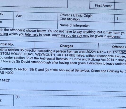 Biologist and Supporter Of Animal Rebellion Arrested While Pleading With Sir David Attenborough