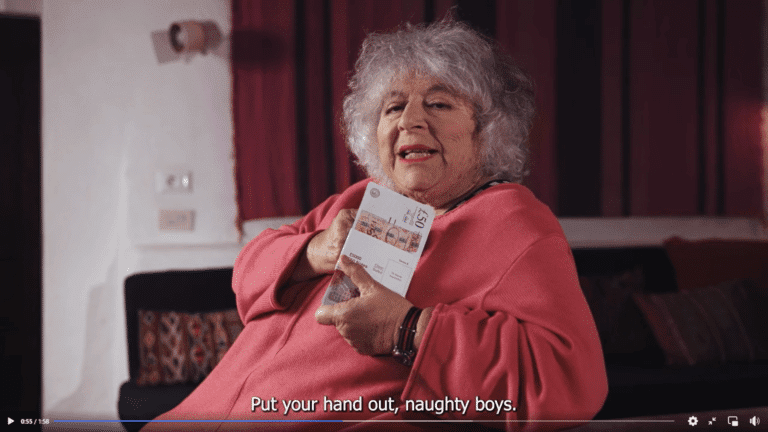 Miriam Margolyes: “Put your hand out naughty boys”