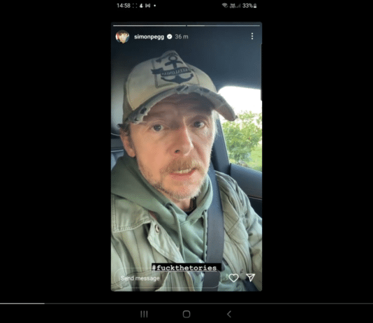 Simon Pegg: “F*** Rishi Sunak and f*** the Tories”