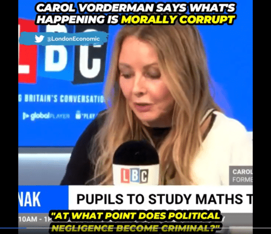 Carol Vorderman goes all Marxist