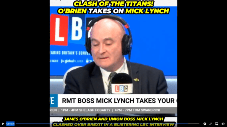 Tory Brexit: James O’Brien vs Mick Lynch