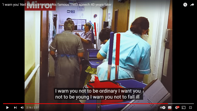 Neil Kinnock’s ‘I Warn You’ speech from 1983 is scarily accurate