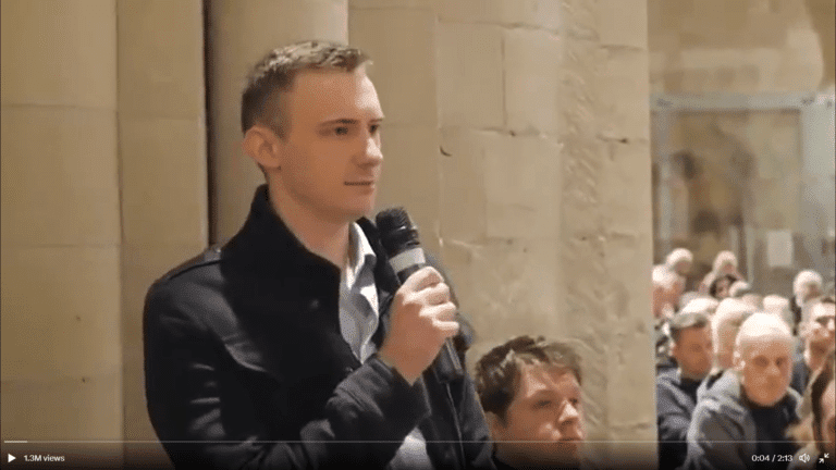 Clapping a ‘nazi’ in an English church is now how low the UK has become