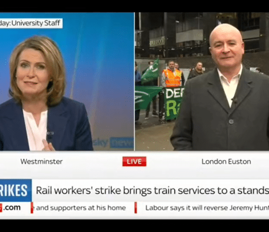 Another establishment corporate journo put in their place by Mick Lynch