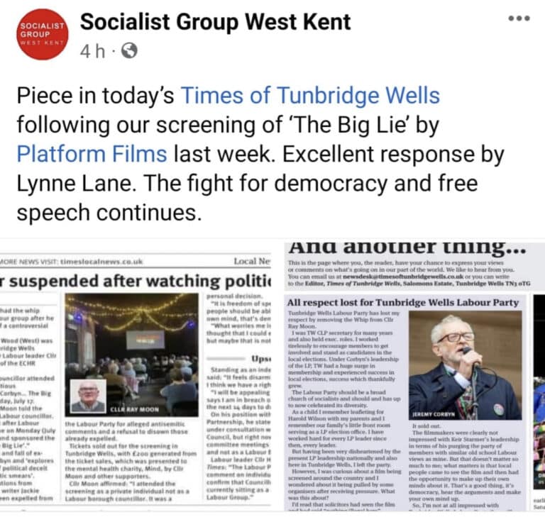 Uproar as Councillor suspended for watching The Big Lie