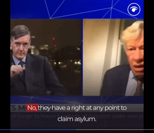 Jacob Rees-Mogg handed his arse on asylum law