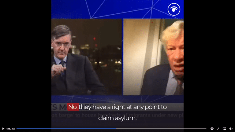 Jacob Rees-Mogg handed his arse on asylum law