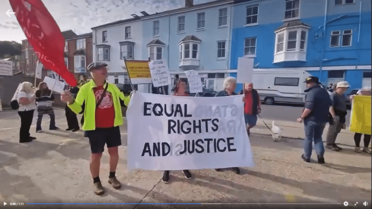 Man tells anti barge campaigner “I hope you get raped”