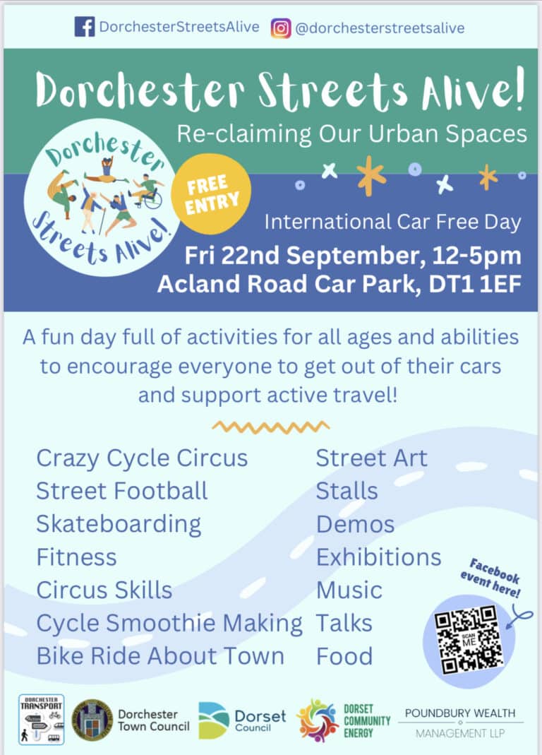 DORCHESTER STREETS ALIVE!  22 SEPTEMBER 2023. ACLAND ROAD CAR PARK