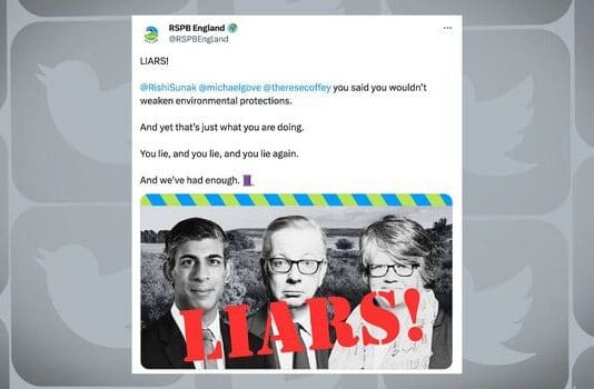 RSPB apologise that their social media managers should have used the term ‘nihilistic psychopaths’