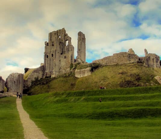 Dorset Extinction Rebellion groups hold climate protest at Corfe Castle