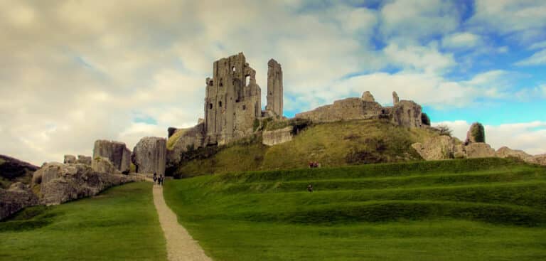 Dorset Extinction Rebellion groups hold climate protest at Corfe Castle