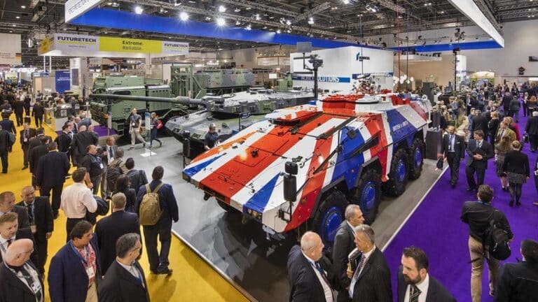 Police arrest nine peace campaigners outside psychopaths war fair