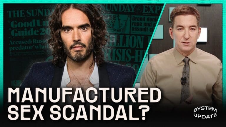 Glenn Greenwald questions the validity of the corporate media’s theatrical framing of Russell Brand