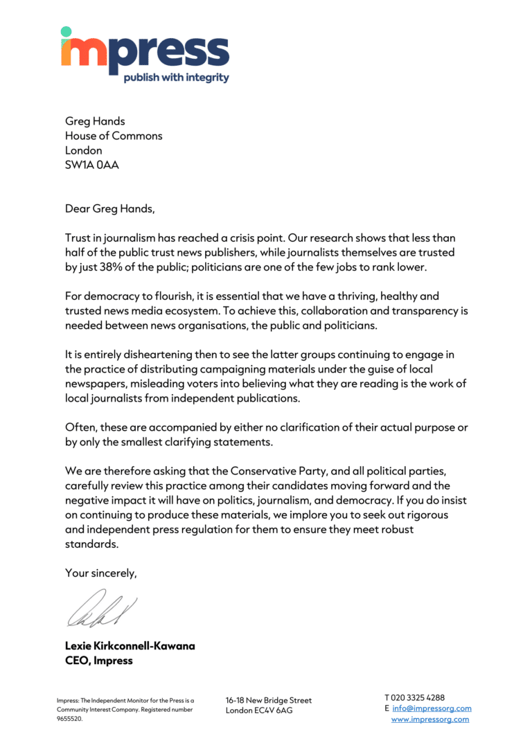 IMPRESS: Media watchdog calls on all political parties to stop lying