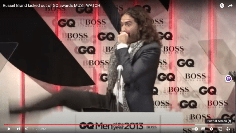 Is this the moment the right wing establishment started to devise their plotting against Russell Brand?