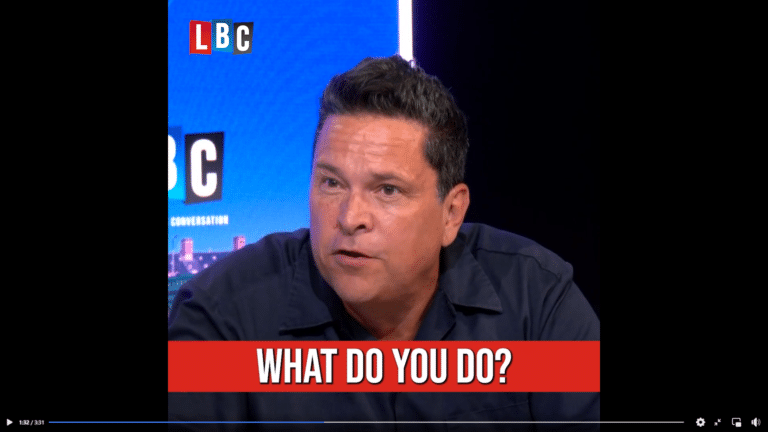 Far right think tank commentator destroyed by Dom Joly live