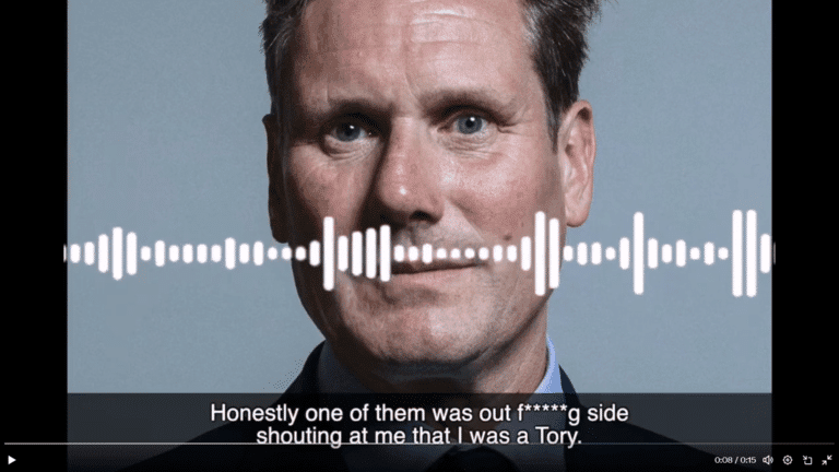 Keir Starmer: “Someone outside was shouting that I was a Tory…”
