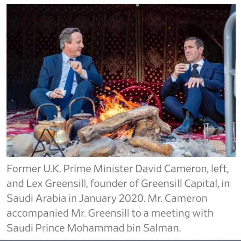 David Cameron up to his neck in the Greensill Scandal