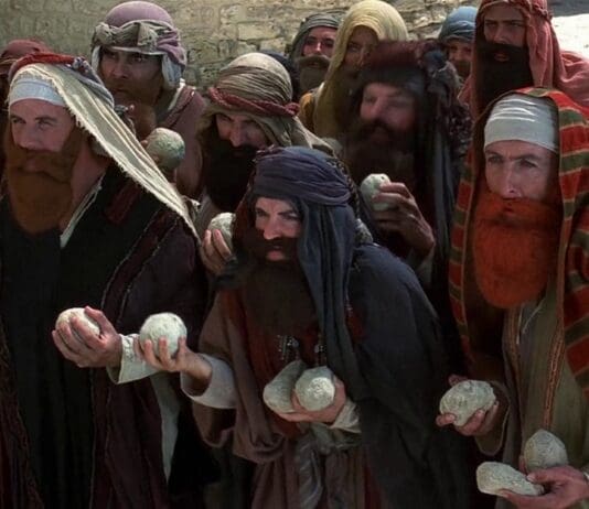 Who threw that? Come on! Own up! Who threw that stone?