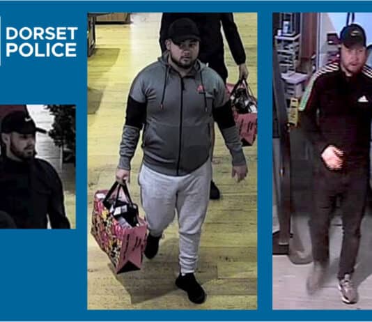 Three men sought in Poole following £2500 worth of goods stolen from store