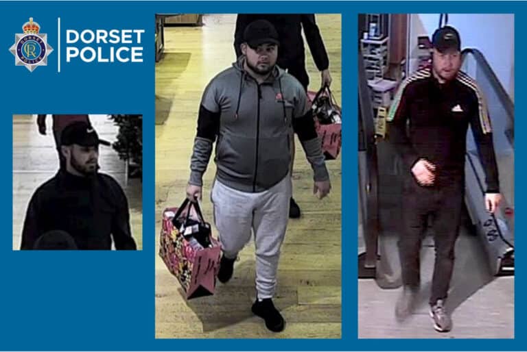 Three men sought in Poole following £2500 worth of goods stolen from store